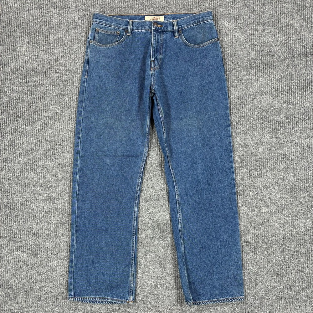Big Mac Workwear Mens Straight Leg Jeans 33x30 Blue Denim Work Utility Classic